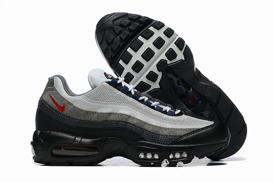 Cheap Nike Air Max 95 Black Grey Red Men's Shoes From China-150 - Click Image to Close
